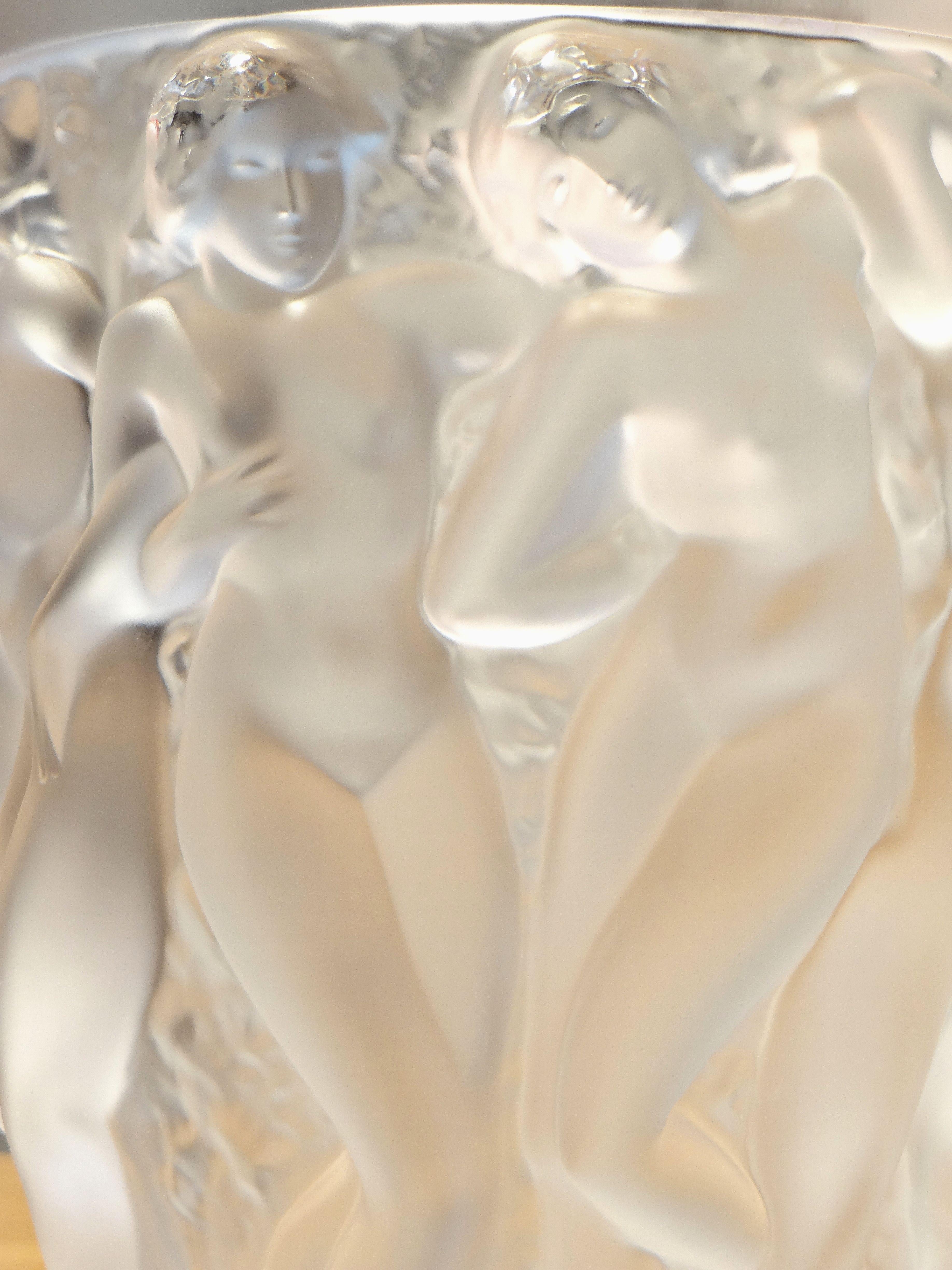 Lalique, Vase Bacchantes Crystal Clear, 1927 6