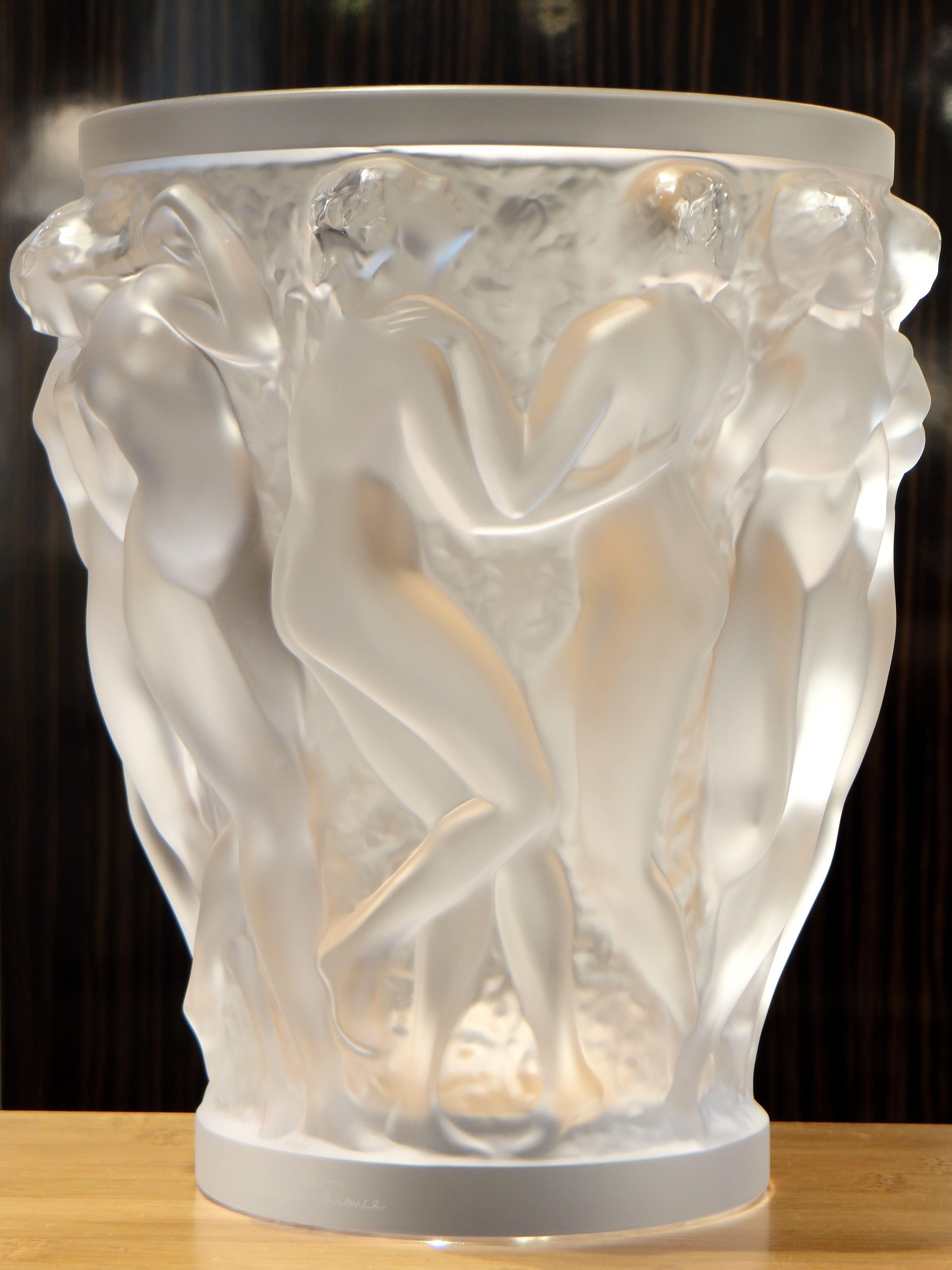 Contemporary Lalique, Vase Bacchantes Crystal Clear, 1927