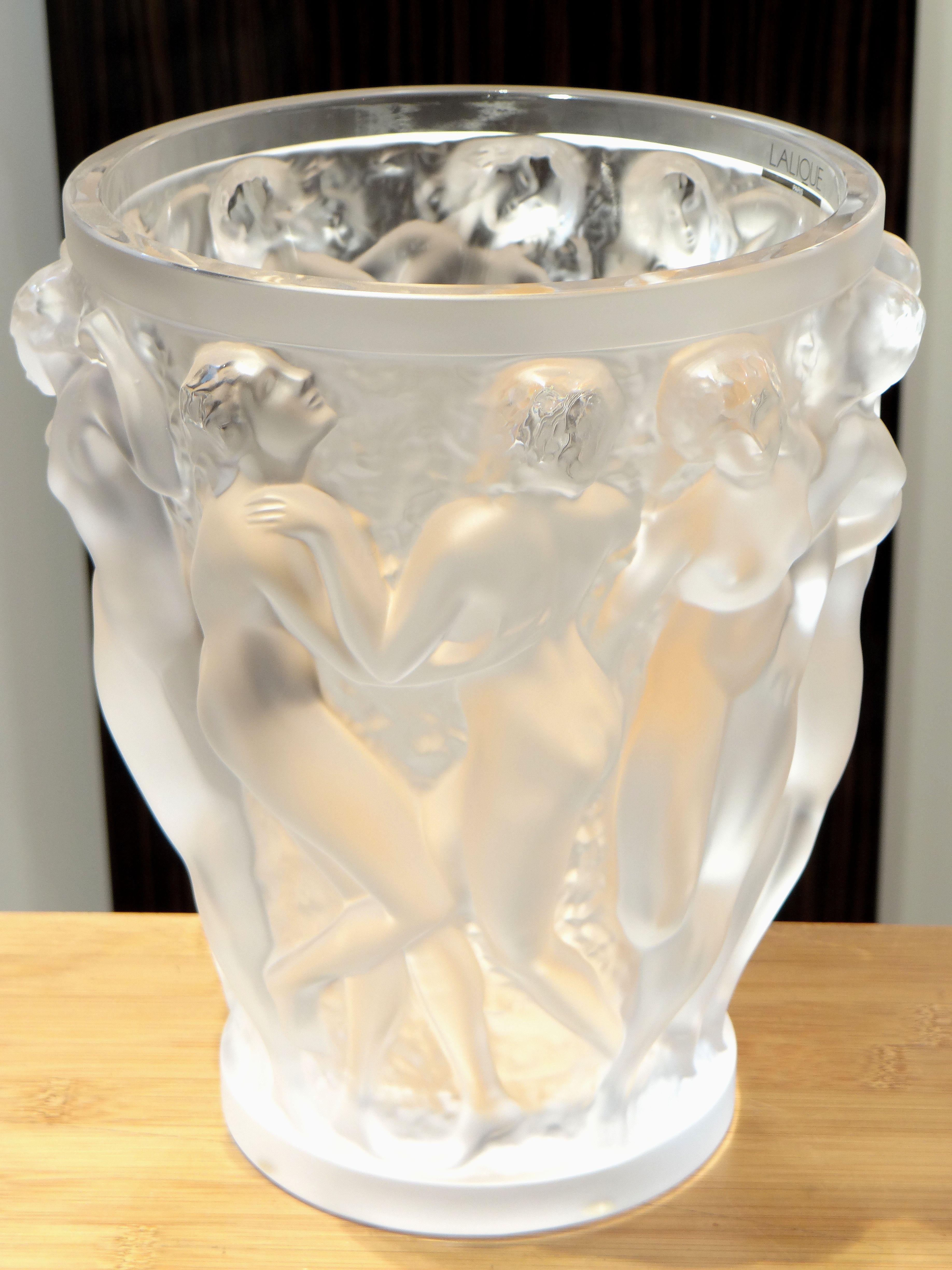 Lalique, Vase Bacchantes Crystal Clear, 1927 1
