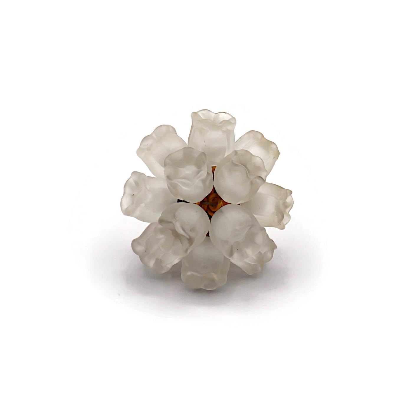 LALIQUE Vintage Lily of the Valley Cluster Ring In Good Condition In Nice, FR