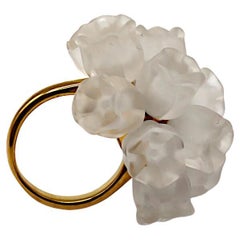 LALIQUE Vintage Lily of the Valley Cluster Ring