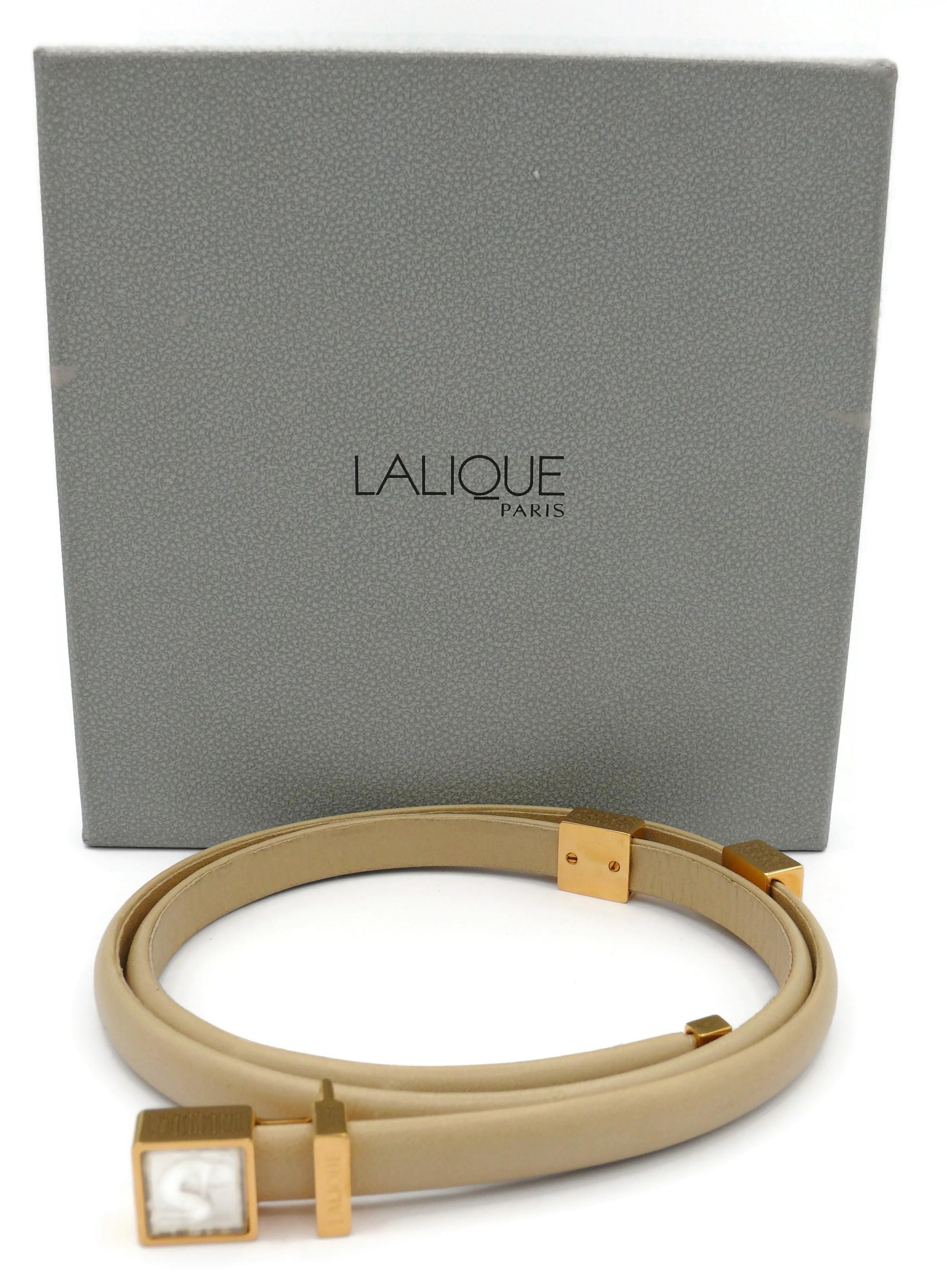 LALIQUE Vintage Ondine Thin Belt In Good Condition For Sale In Nice, FR