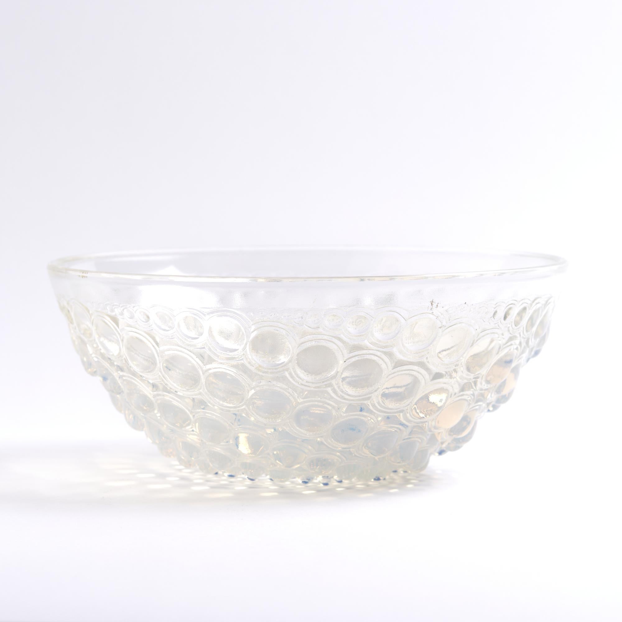 lalique bowl with black dots