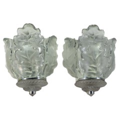 Wandleuchter aus Lalique, Modell „Chene“