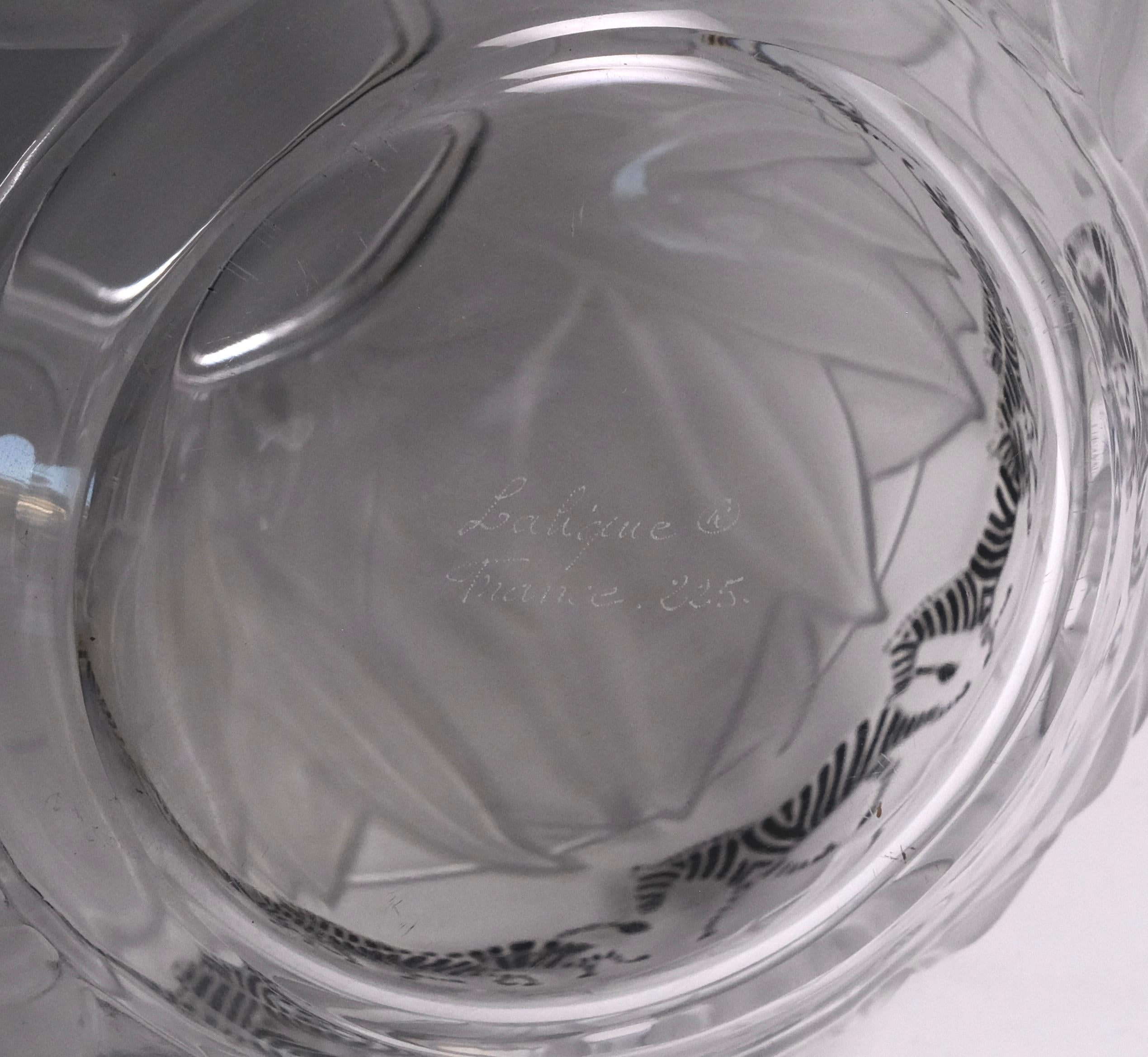 Modern Lalique Zebra Vase
