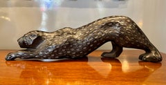 Lalique “Zeila” Black Glass Panther Sculpture