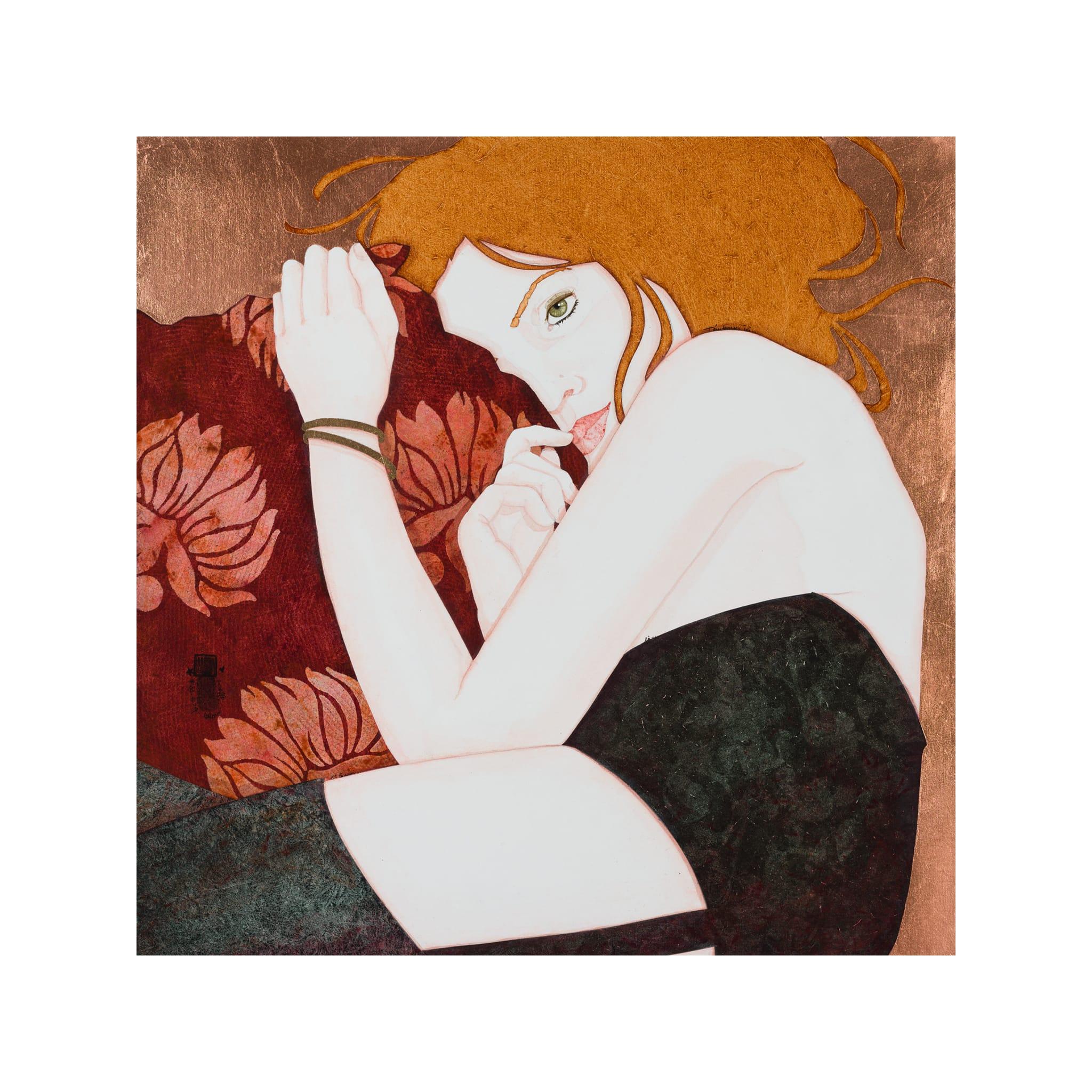 Kiss you ici, et là aussi... - Painting de Lalou Kraffe
