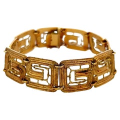 Lalounis 18K Yellow Gold Greek Key Link Vintage Bracelet Estate Jewelry Lalounis 18K Yellow Gold Greek Key Link Vintage Bracelet Estate Jewelry