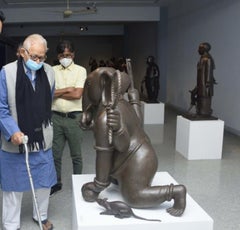 Bal Ganesha, Bronze Sculpture by Lalu Prasad Shaw "In Stock"