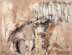 "Rain" 21st century famous Asian contemporary mixed media abstract painting
