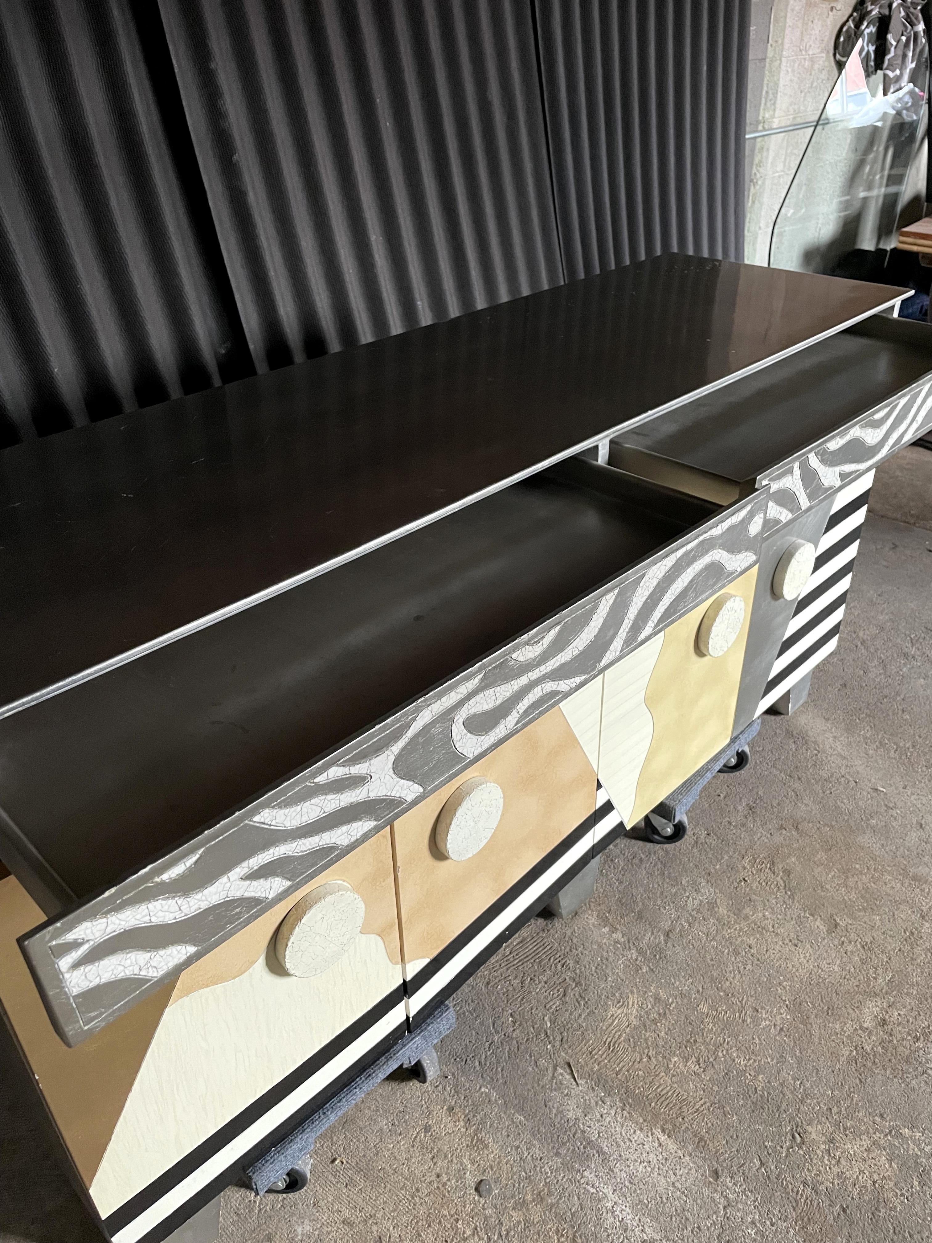Wood Lam Lee Memphis style cabinet