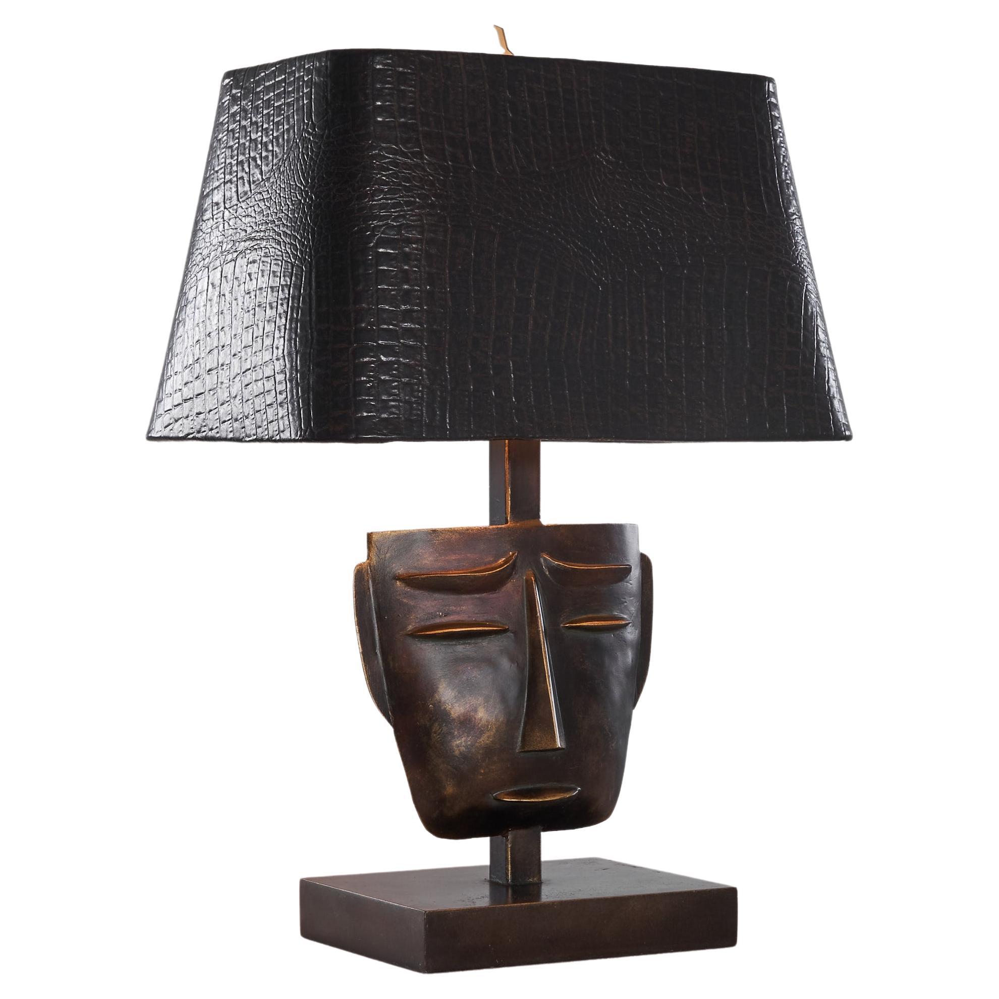 Lam Lee 'Visage' Table Lamp by Leeazanne 1990s For Sale