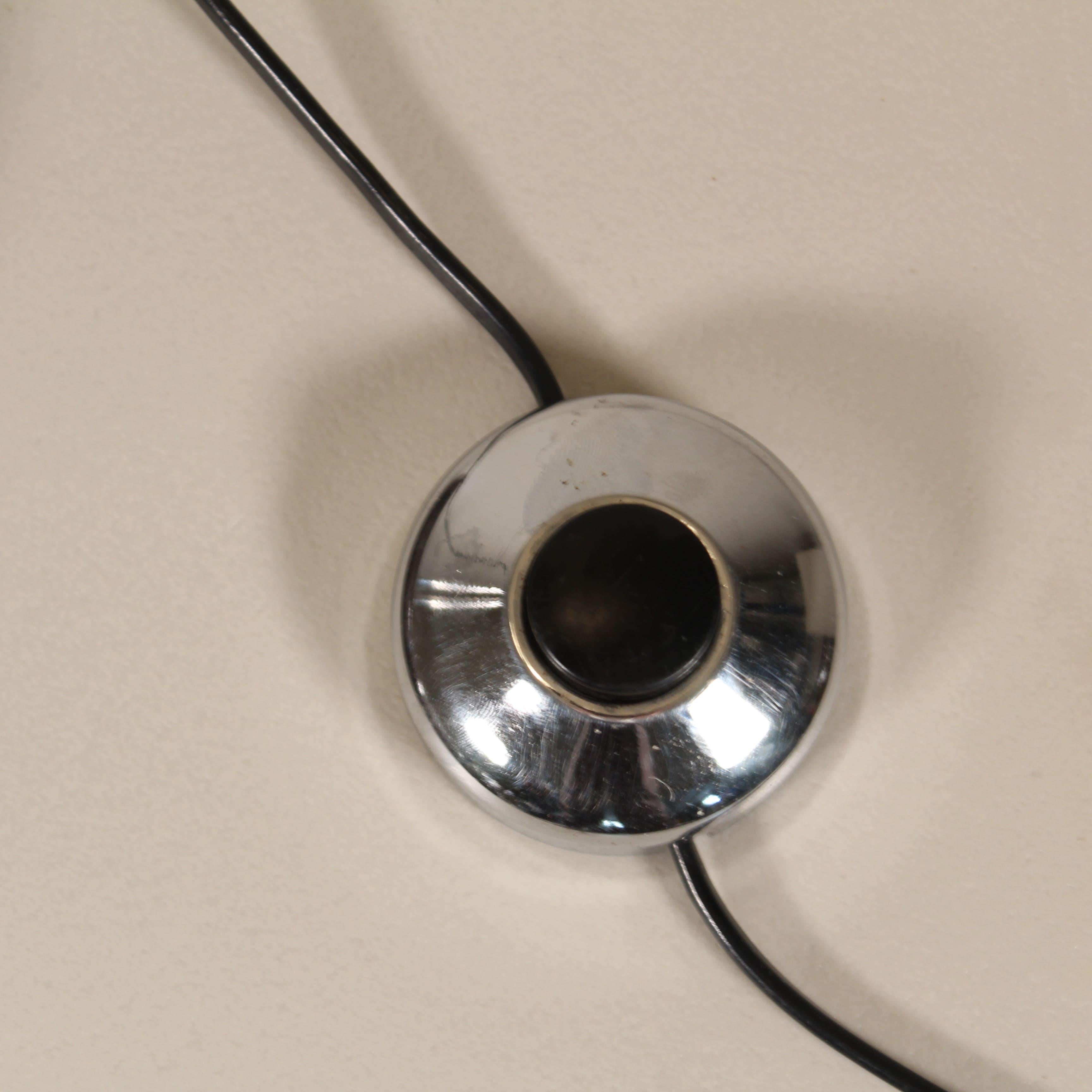 Adjustable floor lamp, steel and glass, Zonca, 1970 For Sale 1