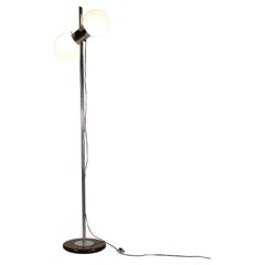 Adjustable floor lamp, steel and glass, Zonca, 1970