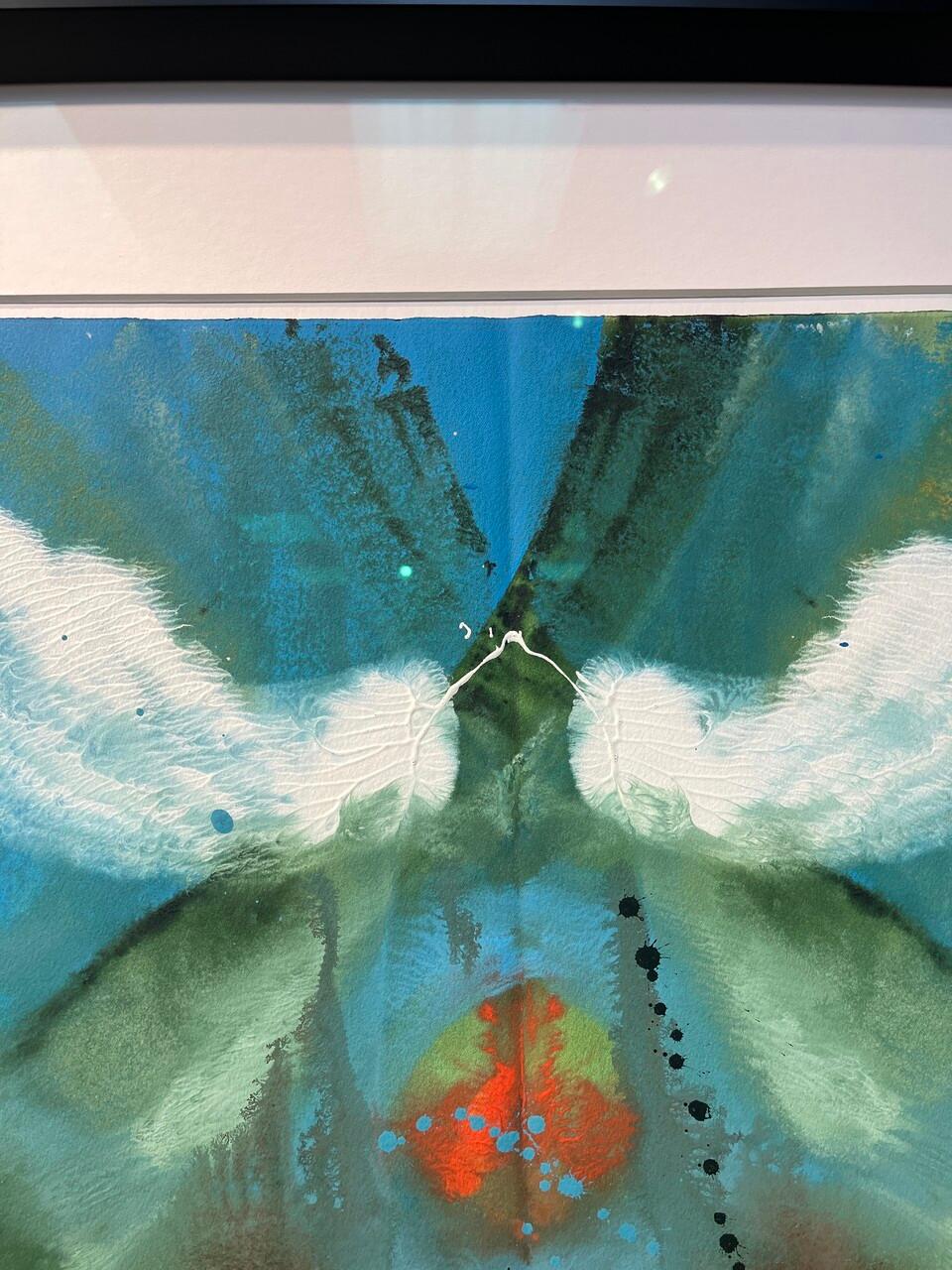 Modern Lamar Briggs Framed Abstract Mixed Media Painting For Sale