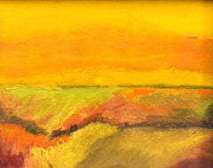 „HOUSTON SUNSET“ TEXAS MID CENTURY MODERN LANDSCAPE LAMAR BRIGGS  (1935-2015)