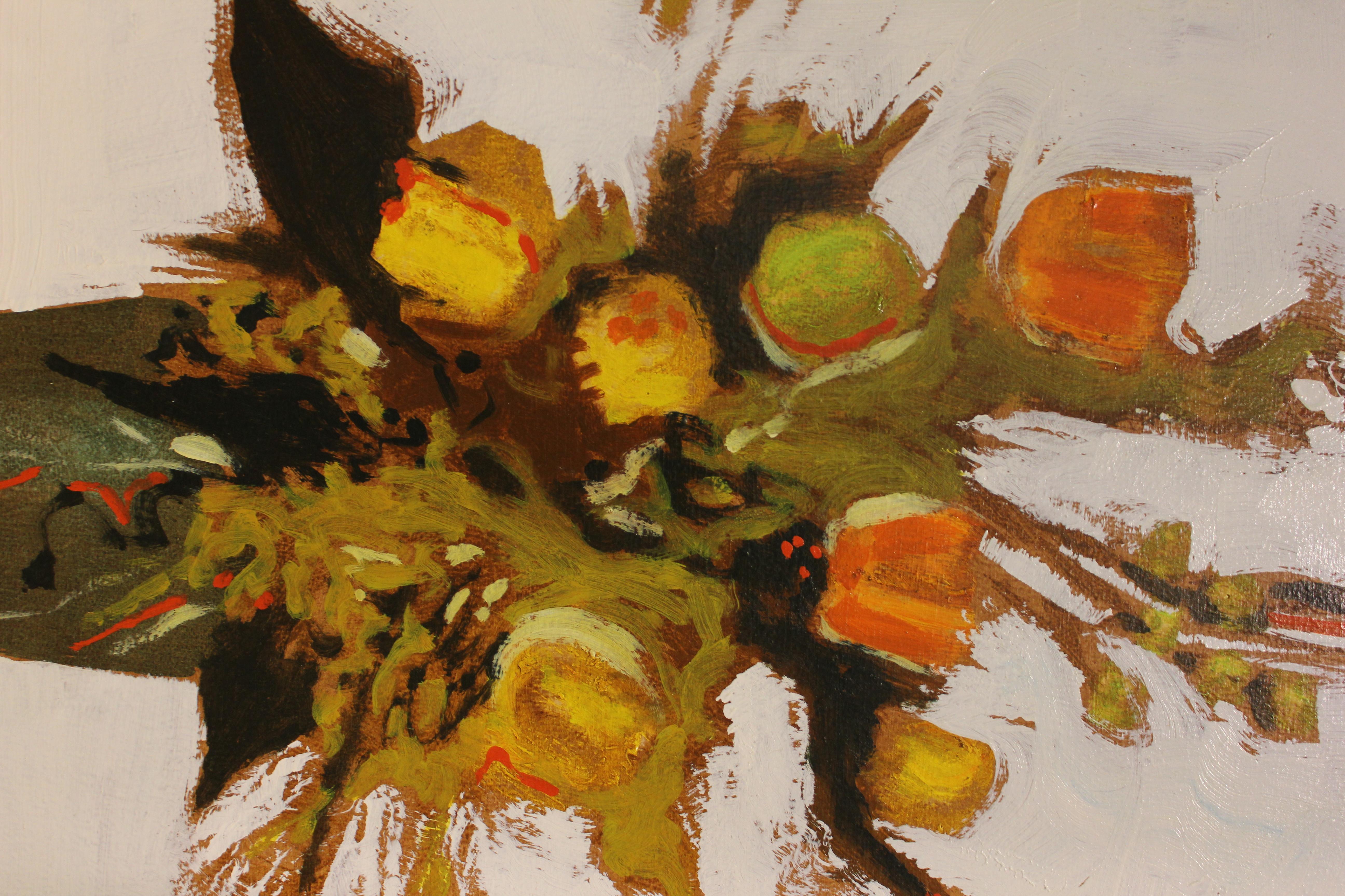 Modernes abstraktes, impressionistisches Blumenstillleben der Moderne – Painting von Lamar Briggs