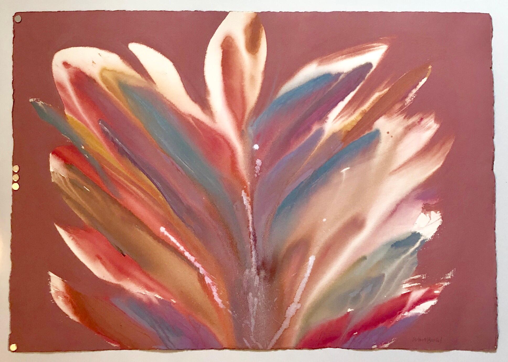 Modernistisches abstrakt-expressionistisches Gemälde „April Dance Form“ aus Acryl mit Farbfeldmalerei – Painting von Lamar Briggs