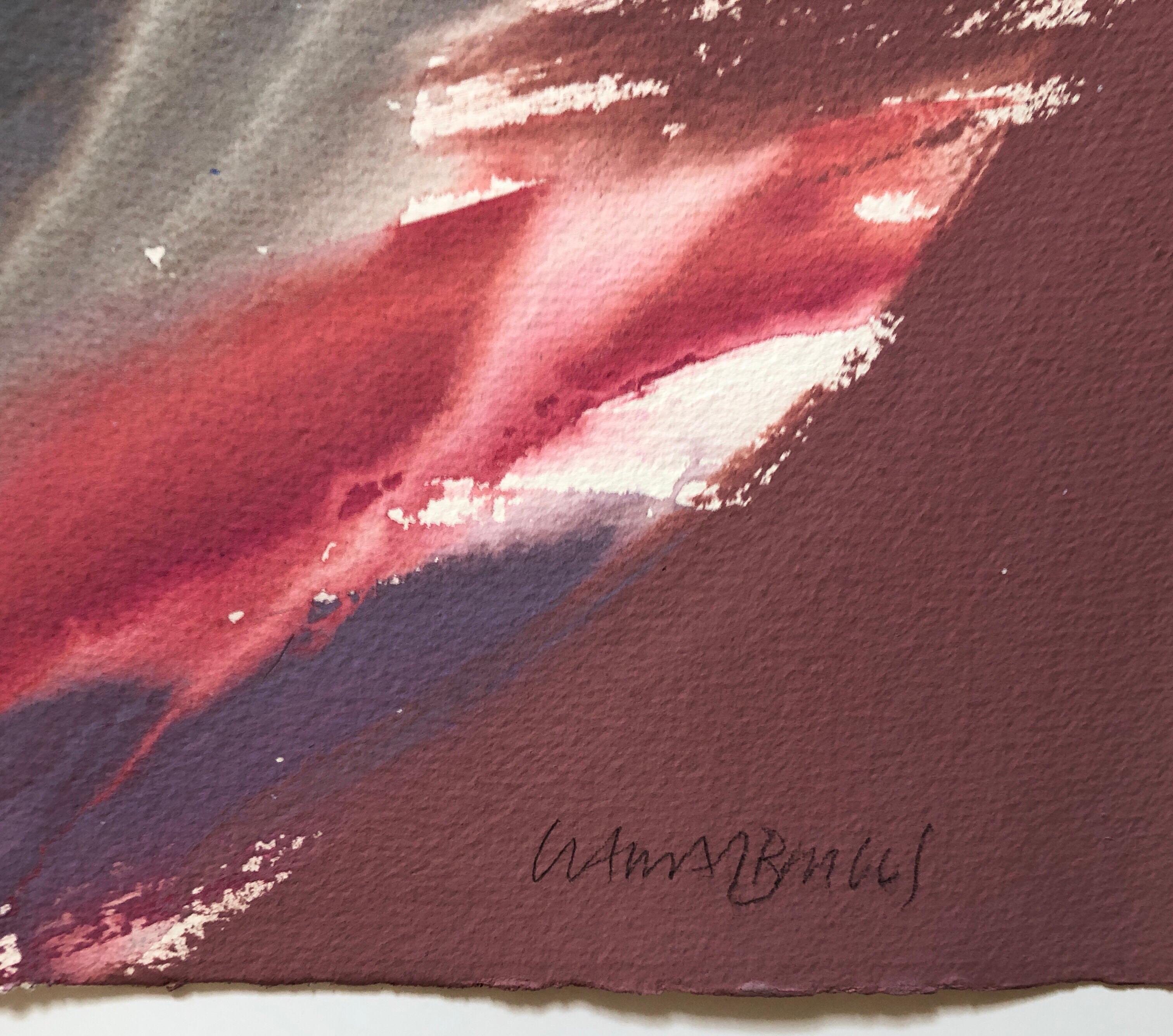 Modernistisches abstrakt-expressionistisches Gemälde „April Dance Form“ aus Acryl mit Farbfeldmalerei im Angebot 5