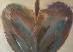 Modernist Abstract Expressionist Color Field Watercolor Painting Lamar Briggs