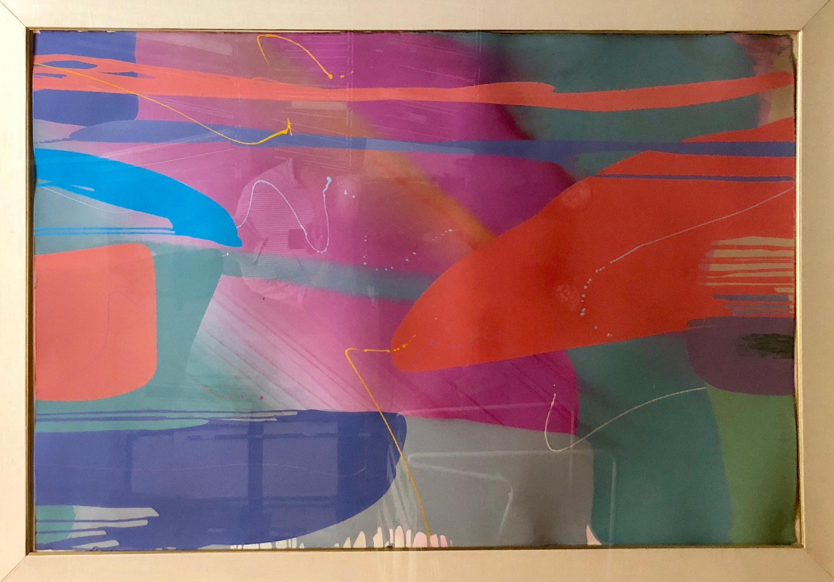 Monumentales texanisches Acrylgemälde der Moderne des abstrakten Expressionismus, Farbfeldmalerei (Abstrakter Expressionismus), Painting, von Lamar Briggs