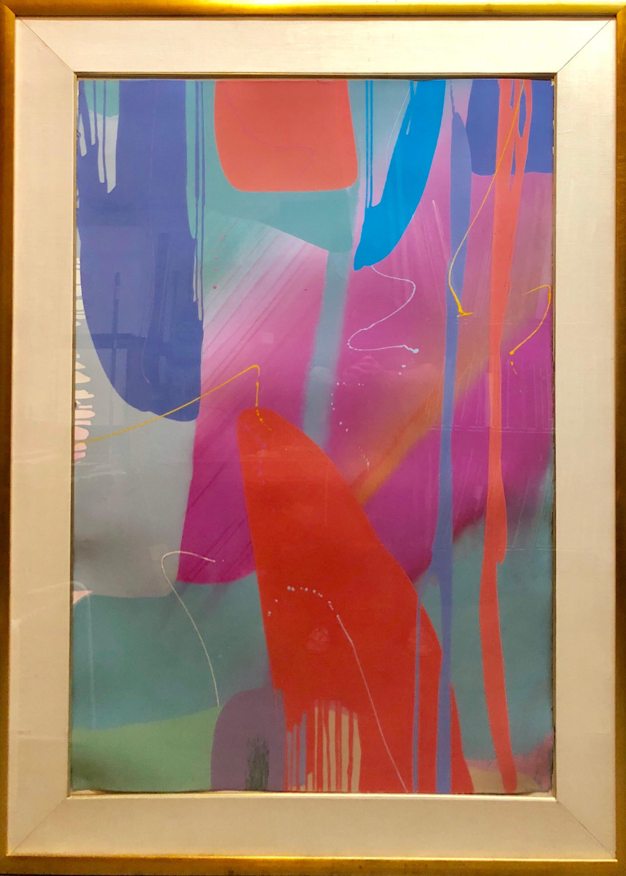 Lamar Briggs Abstract Painting – Monumentales texanisches Acrylgemälde der Moderne des abstrakten Expressionismus, Farbfeldmalerei
