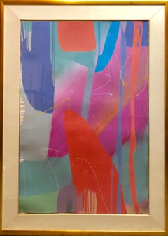 Monumental Texas Modernist Abstract Expressionist Color Field Acrylic Painting