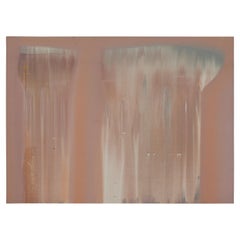 "Oceanis III" Large Gestural Pink Abstract Painting