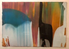 VEDRA IBIZA n°2 Grande peinture expressionniste abstraite à la couleur en acrylique