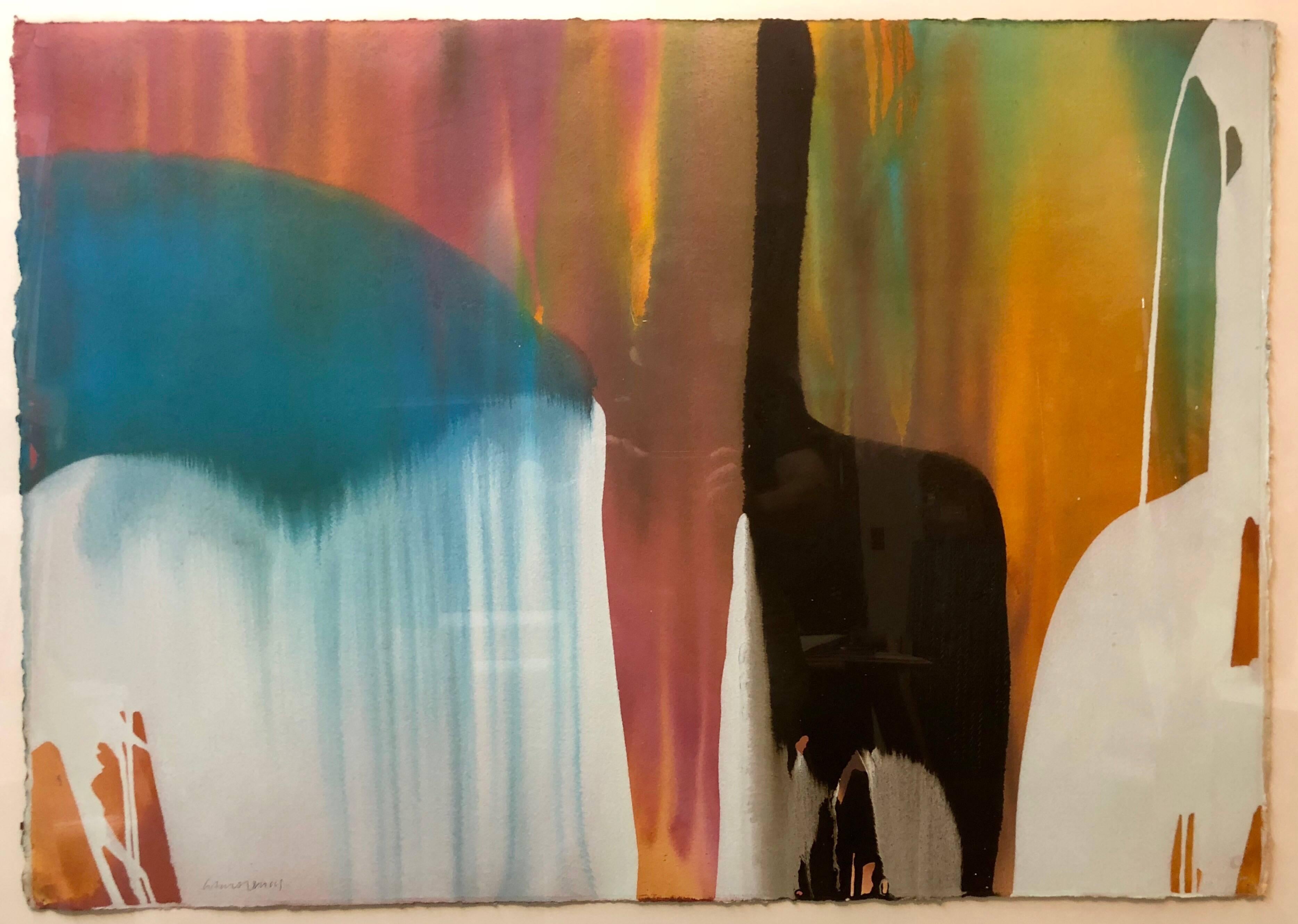Lamar Briggs Abstract Painting - VEDRA IBIZA No.2 Large Abstract Expressionist Color Field Acrylic Painting