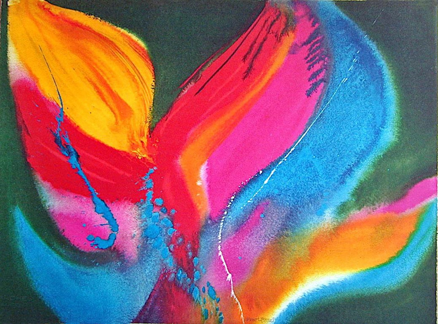 Lamar Briggs Fire Dancer Signed Lithograph Native American