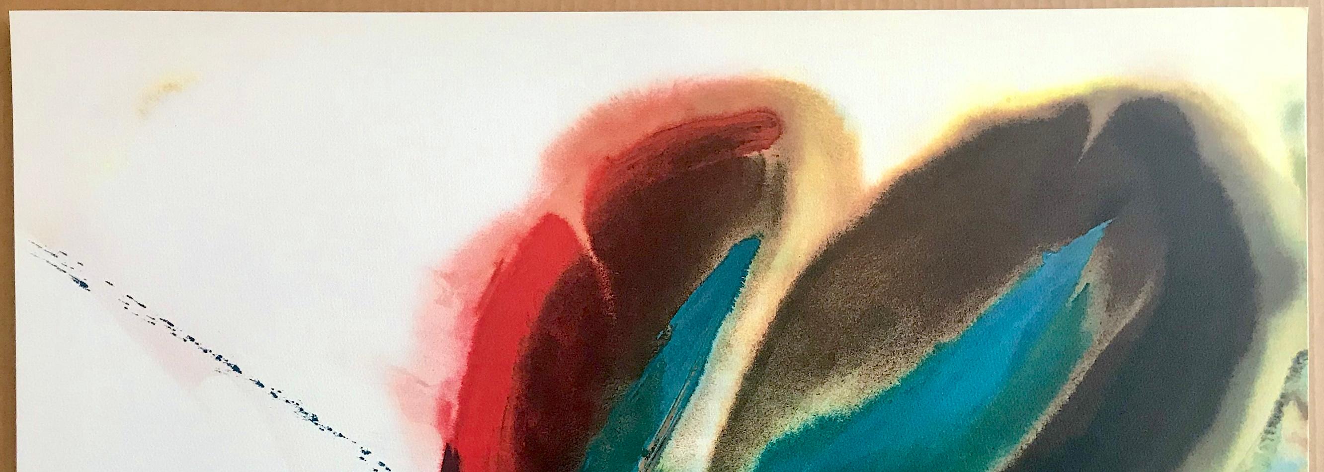 FUERZA VITAL Litografía firmada, Corazón abstracto de forma libre, Cultura nativa americana en venta 1