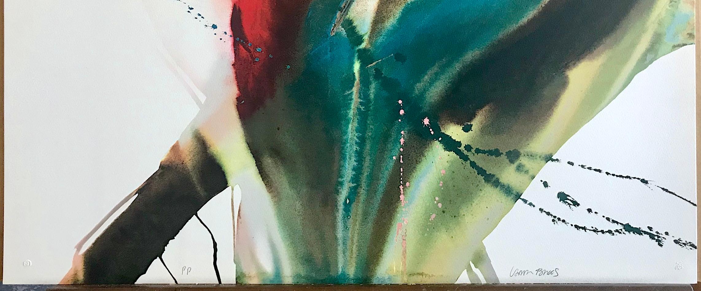 FUERZA VITAL Litografía firmada, Corazón abstracto de forma libre, Cultura nativa americana en venta 2