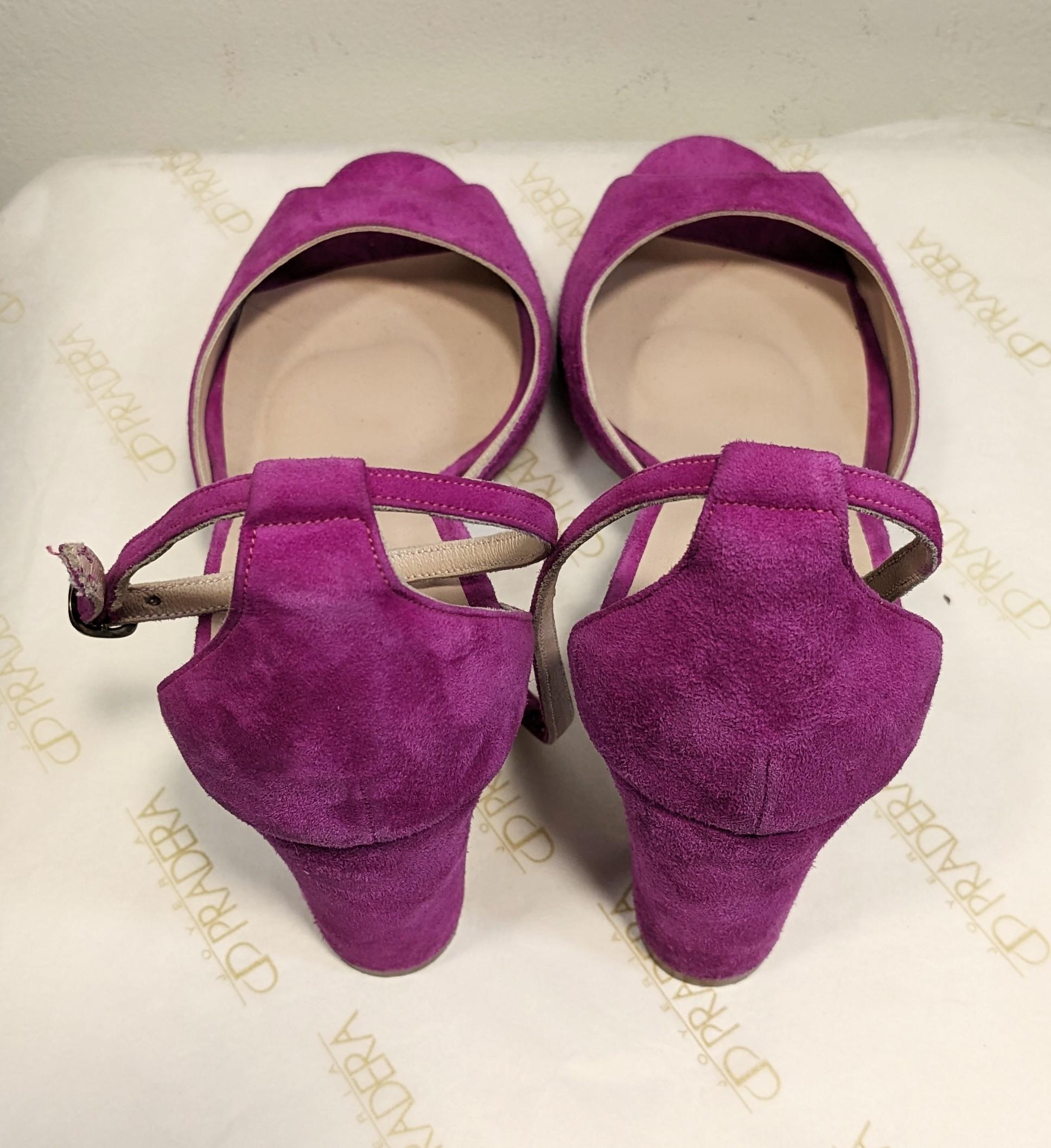 LAMARCA Pink Velvet Sandals For Sale 1