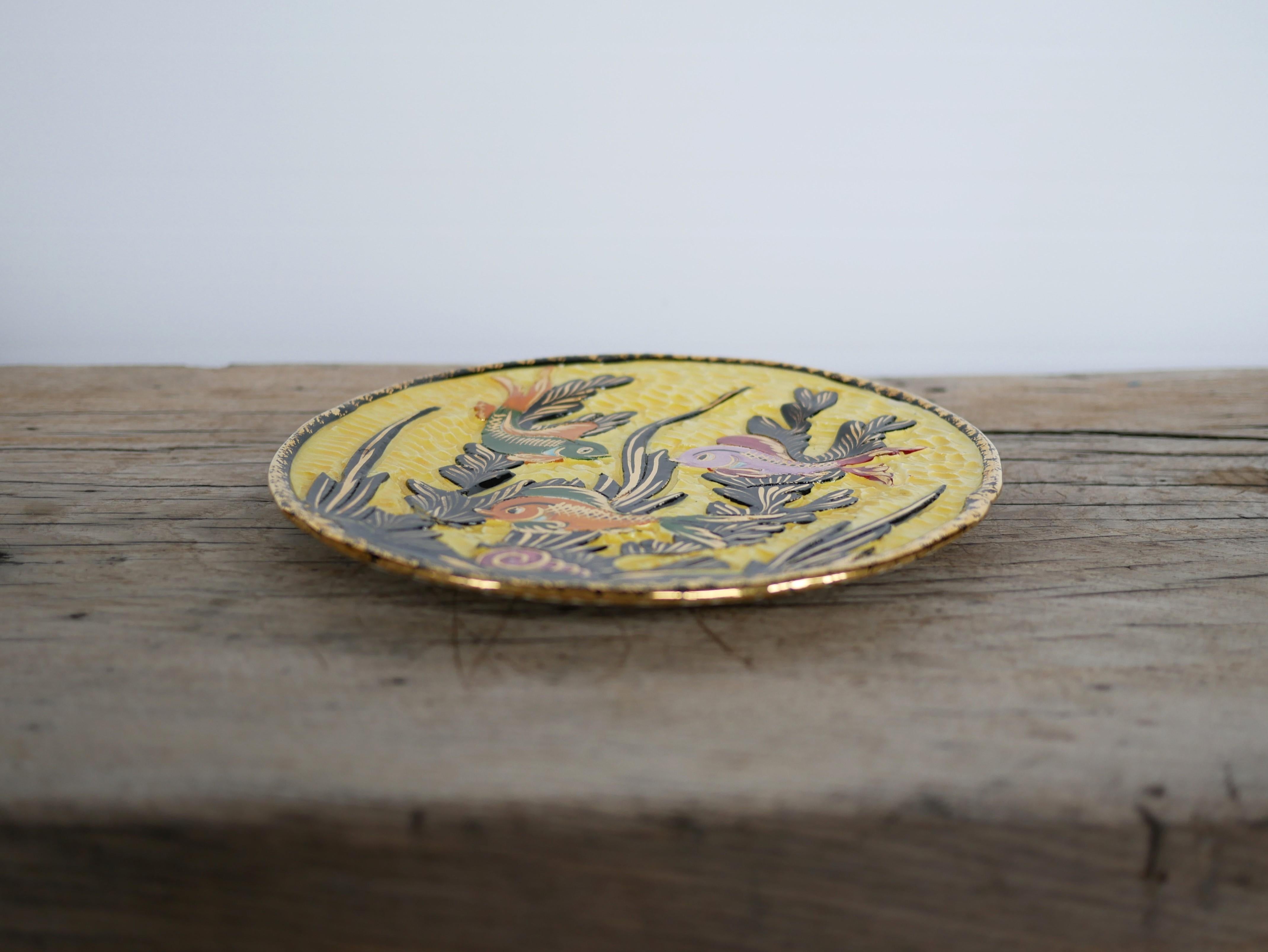 Lamarche art ceramic plate, Vallauris 5