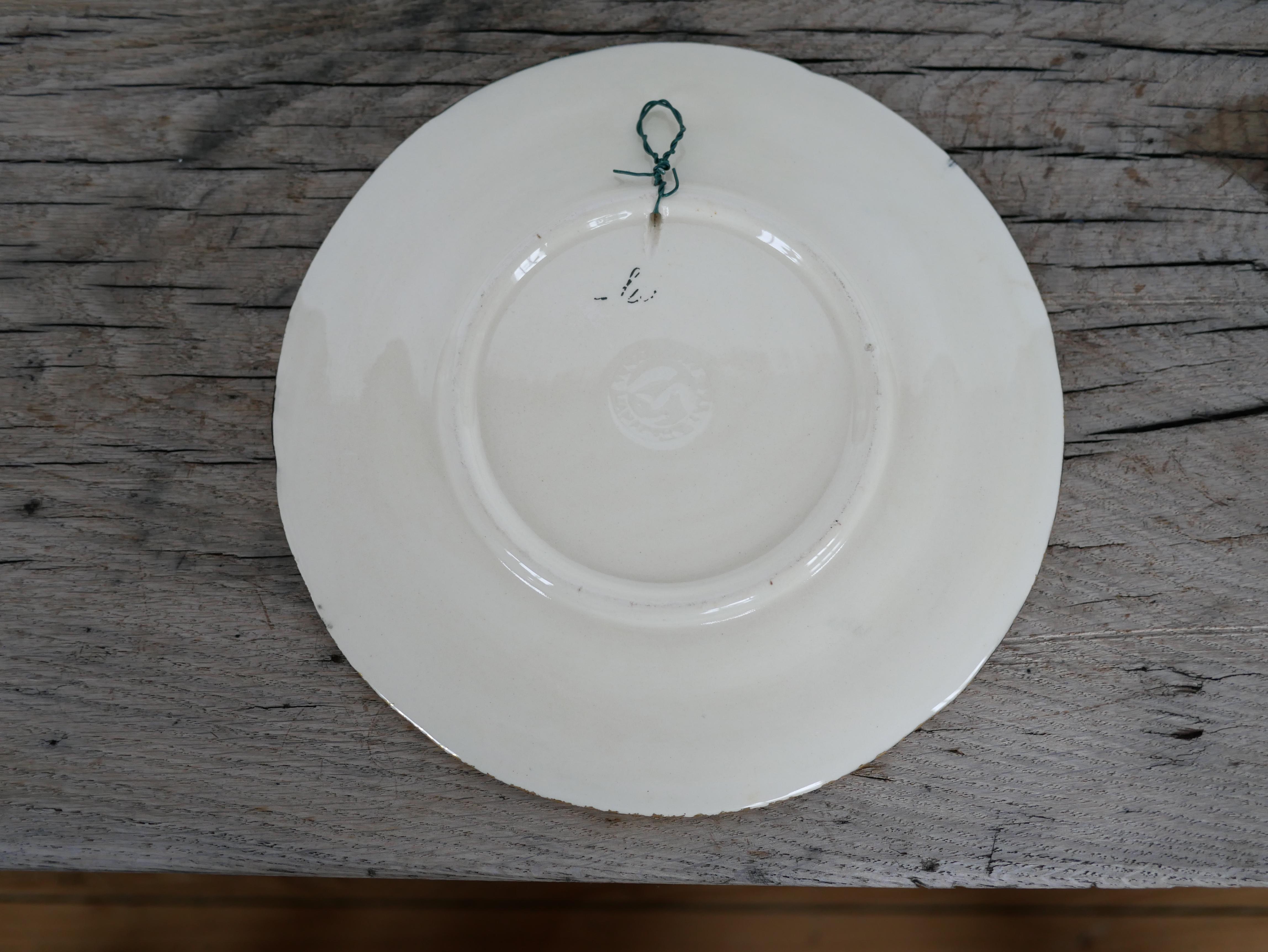 Lamarche art ceramic plate, Vallauris In Good Condition In AIGNAN, FR