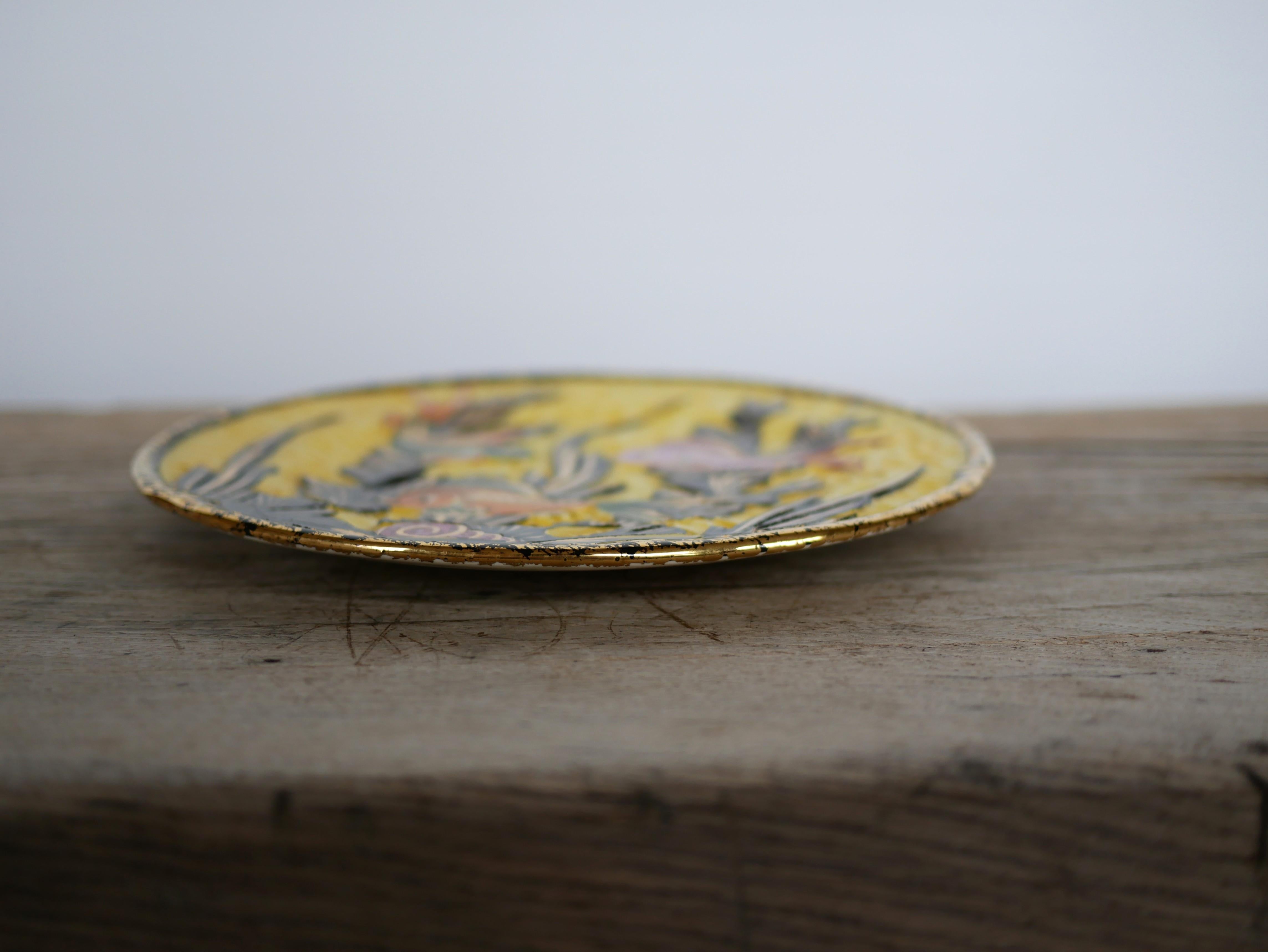 20th Century Lamarche art ceramic plate, Vallauris