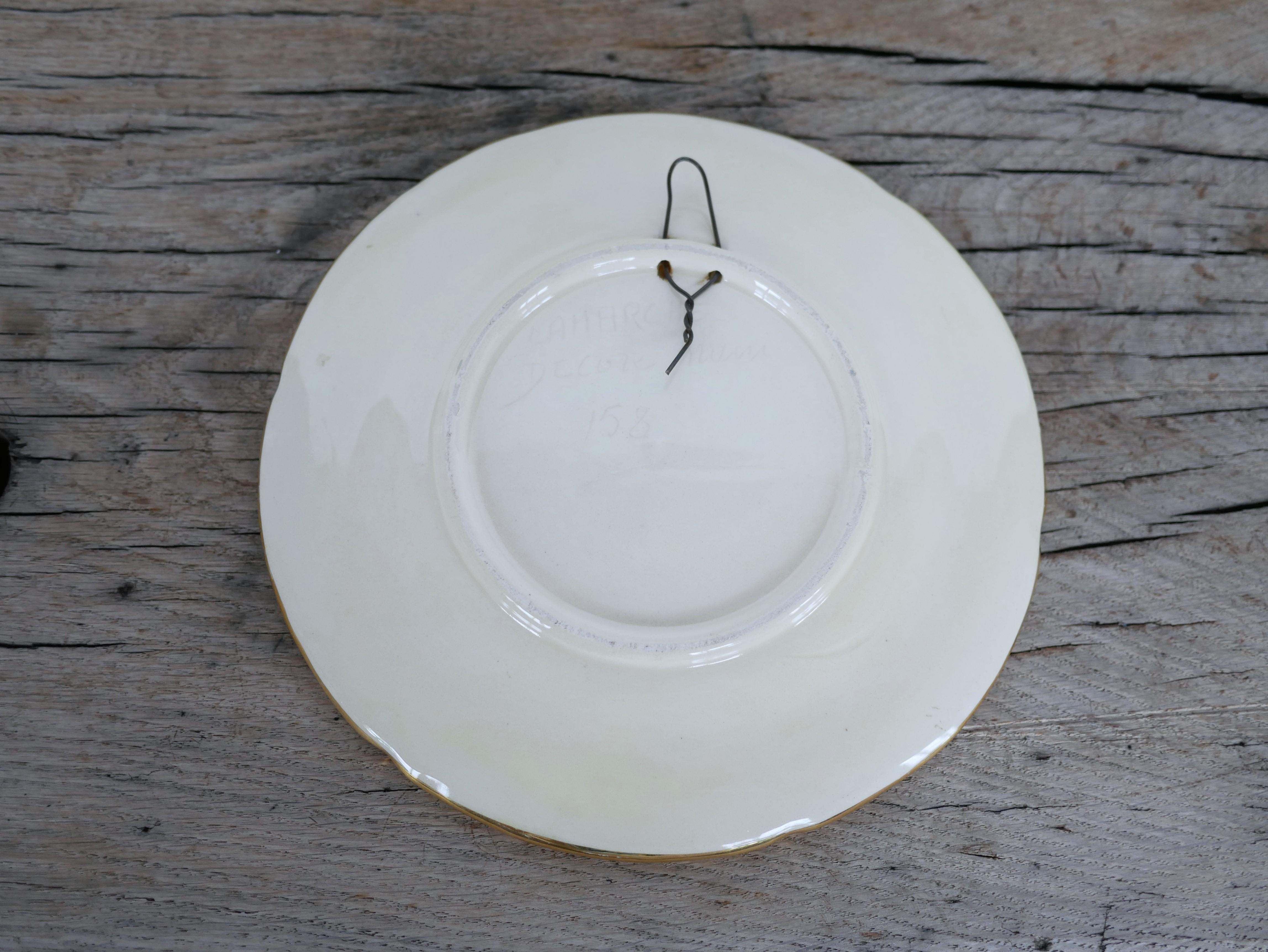 Lamarche art ceramic plate, Vallauris 1