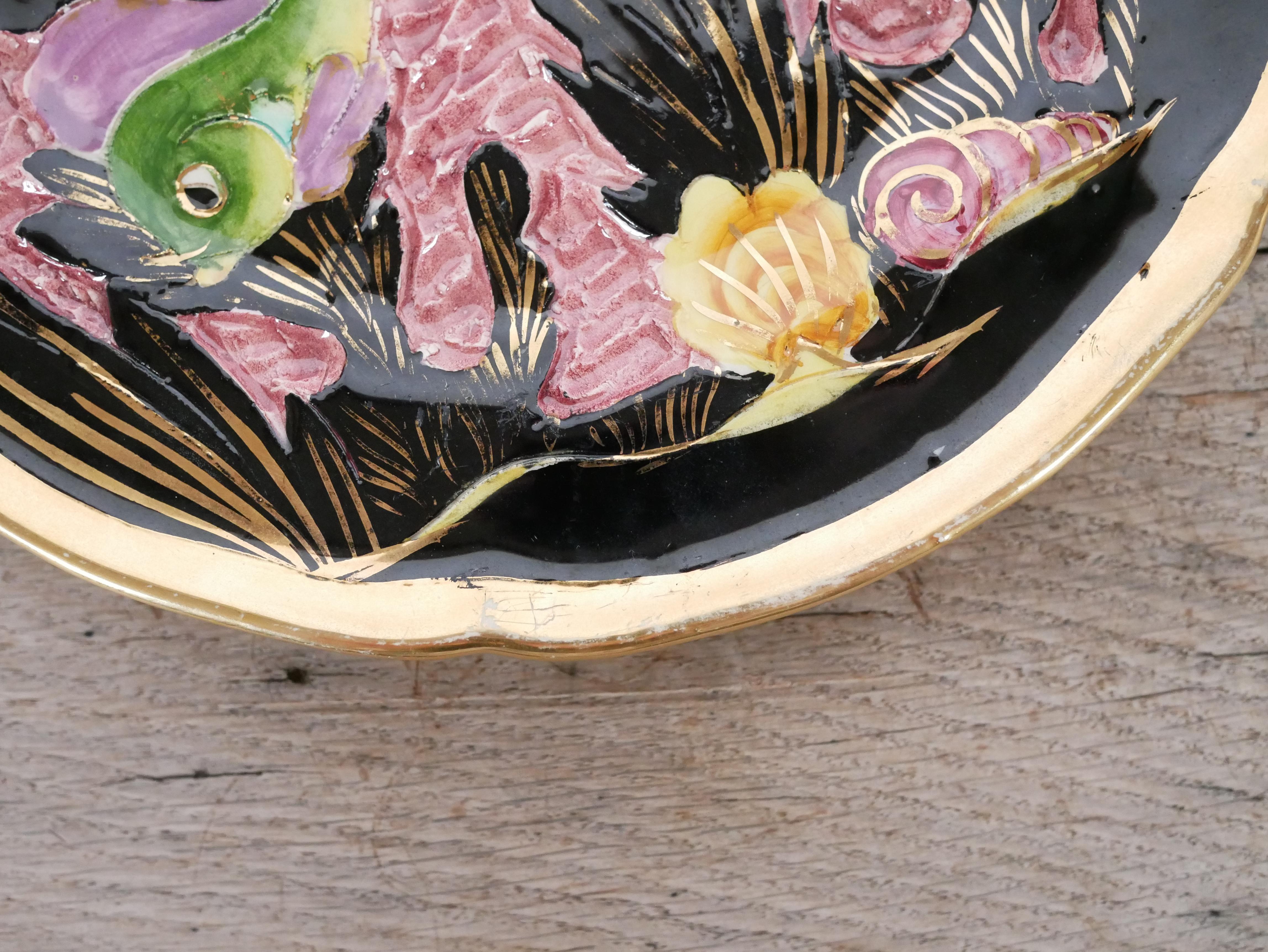 Lamarche art ceramic plate, Vallauris 3