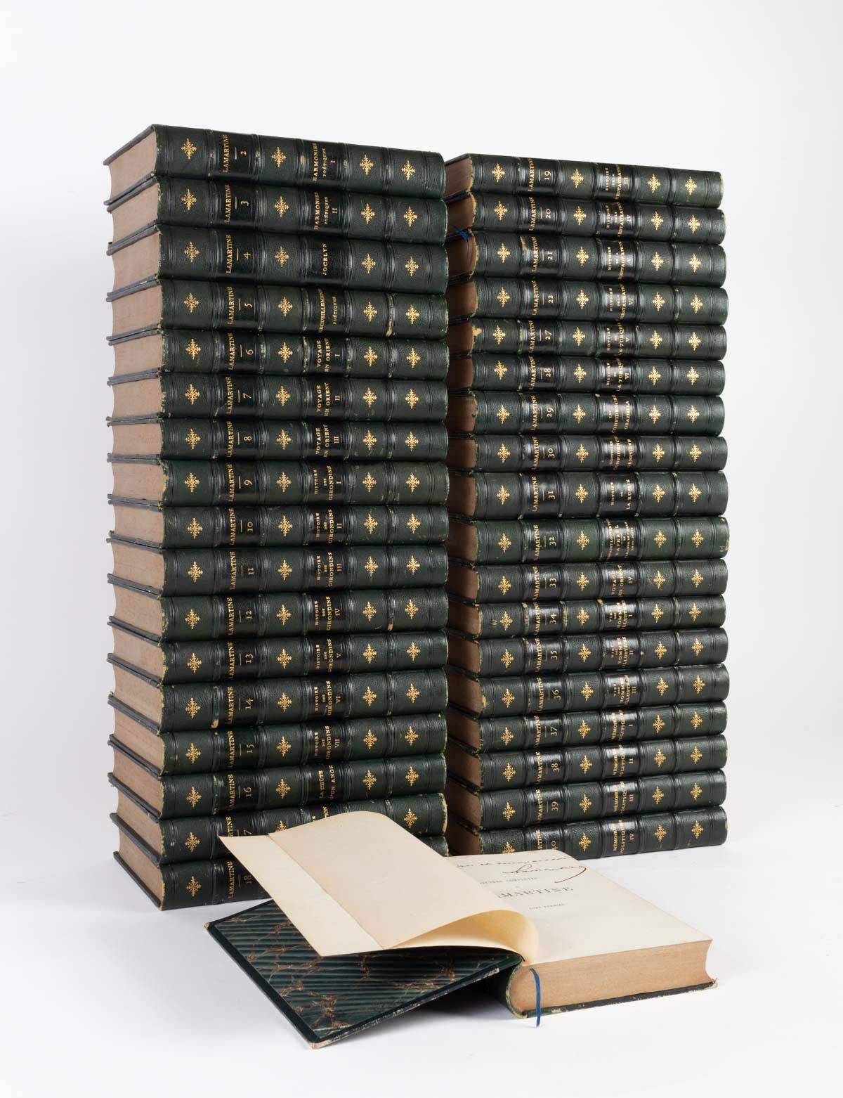 XIXe siècle Lamartine 'Alphonse de' Œuvres complètes publiées et inédites en vente