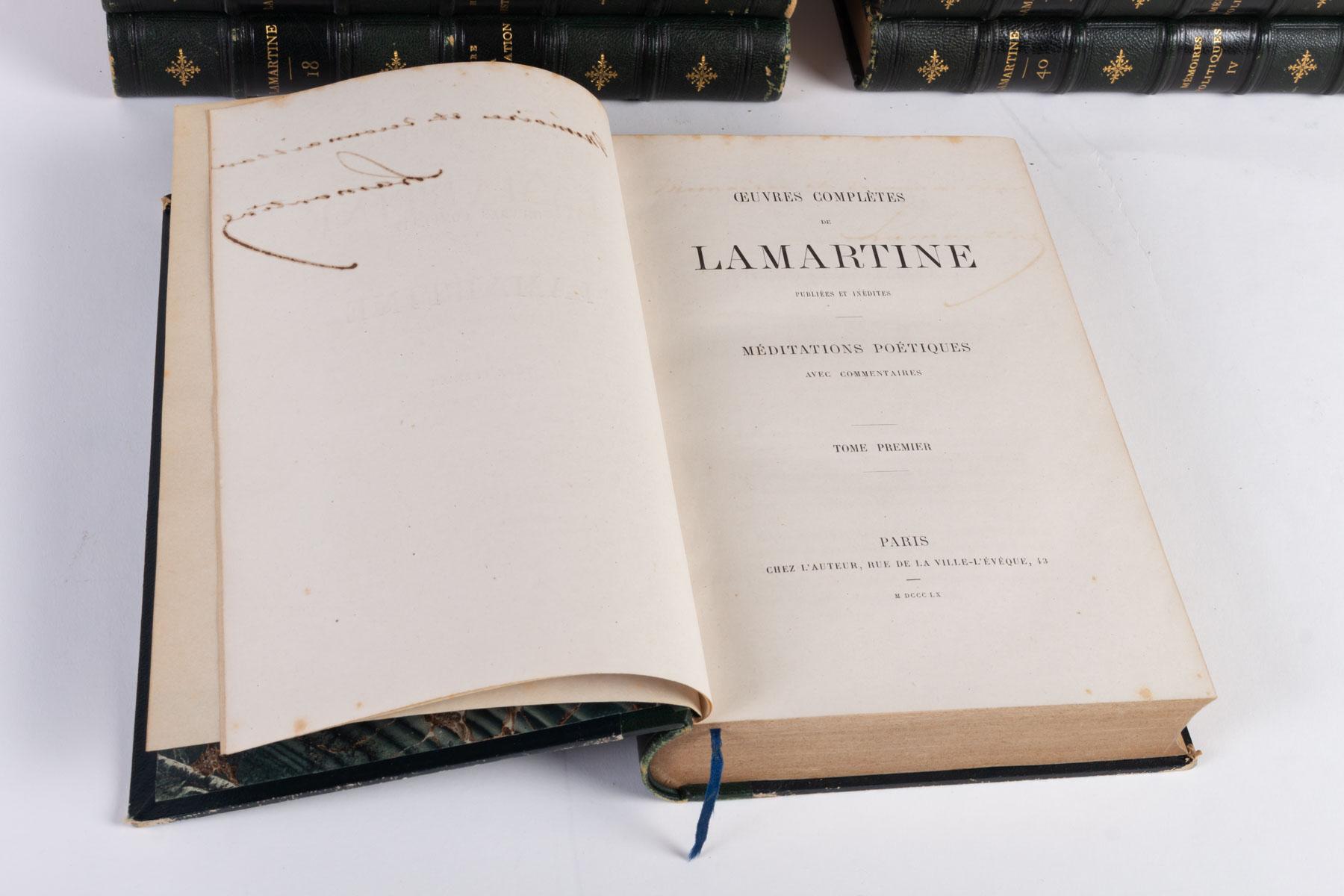 Lamartine „Alphonse de“ Komplette veröffentlichte und unveröffentlichte Werke im Angebot 1