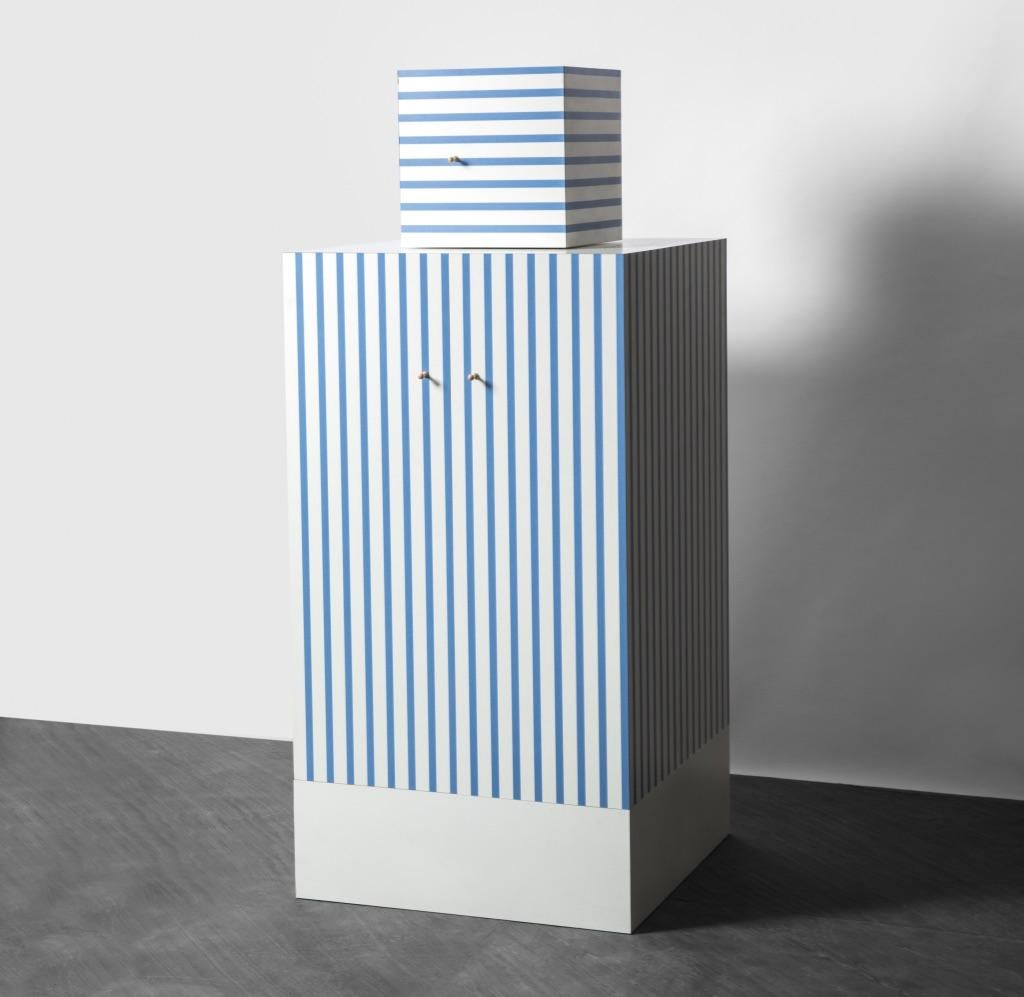 This cabinet made of laminated plywood comes from the flagship artist of the 20th century, Ettore Sottsass. Named 
