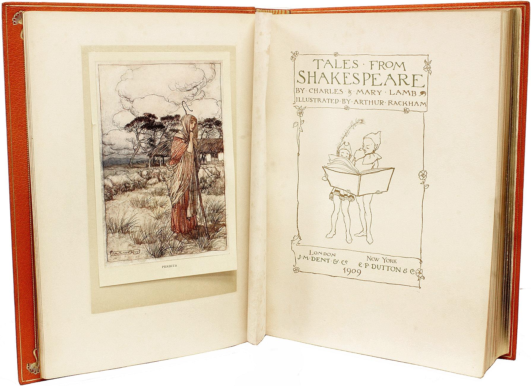 Cuir LAMB, Charles & Mary. Tales from Shakespeare. Édition LIMITÉE SIGNÉE PAR RACKHAM ! en vente