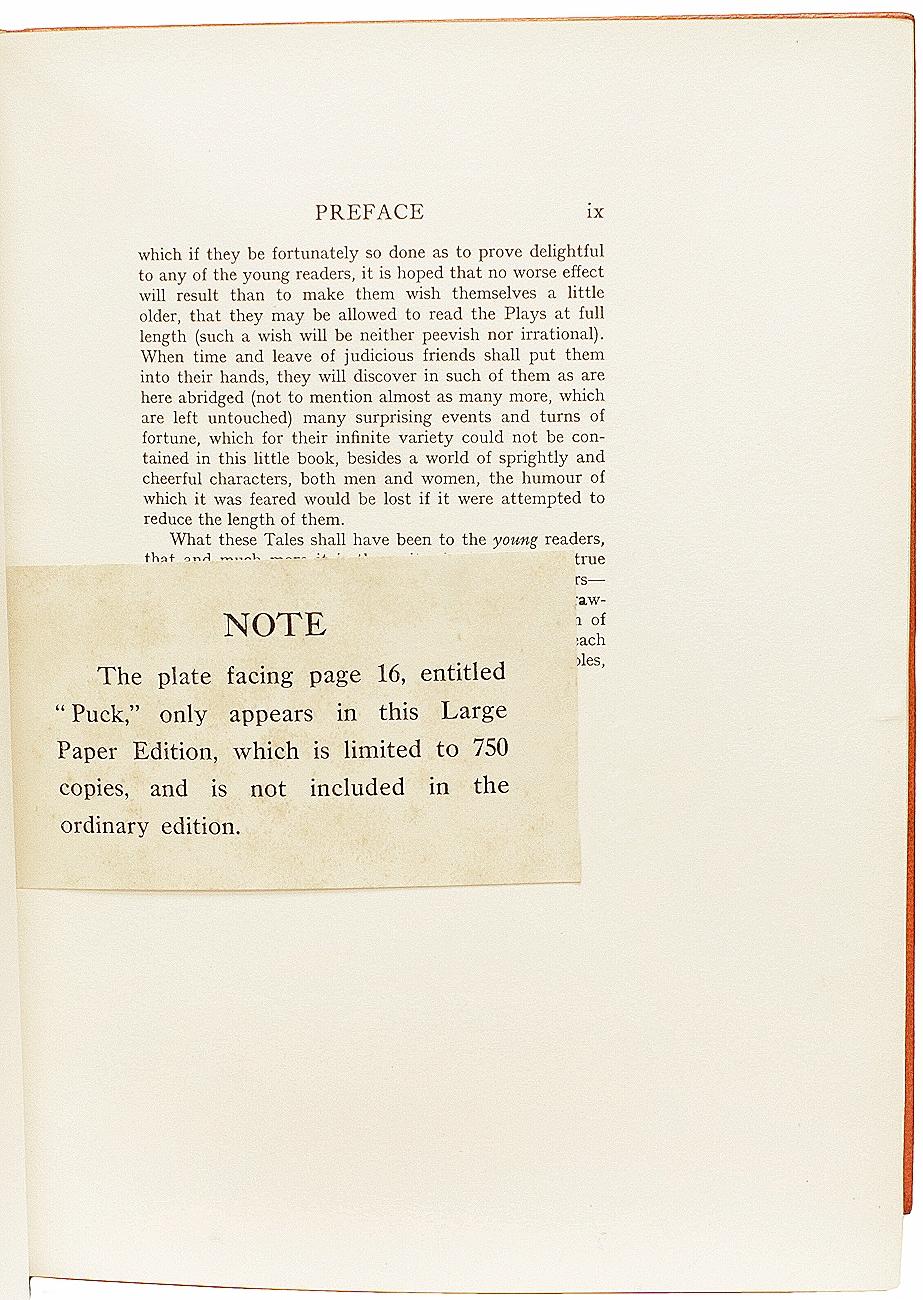 LAMB, Charles & Mary. Tales from Shakespeare. Édition LIMITÉE SIGNÉE PAR RACKHAM ! en vente 3