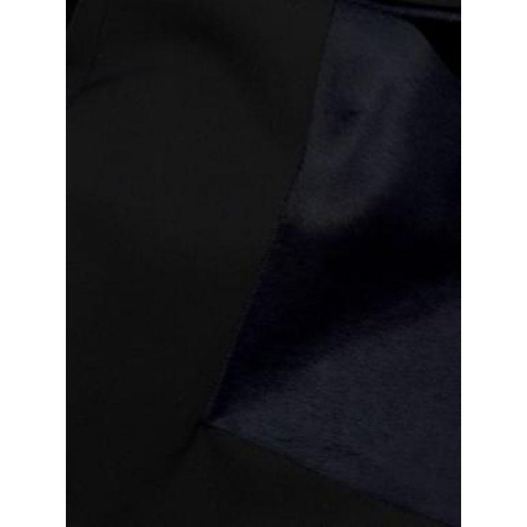 Lamb Fur Trim Black Wool Trench Coat For Sale at 1stDibs