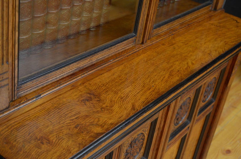 Lamb of Manchester Aesthetic Movement Bookcase in Oak For Sale at 1stDibs