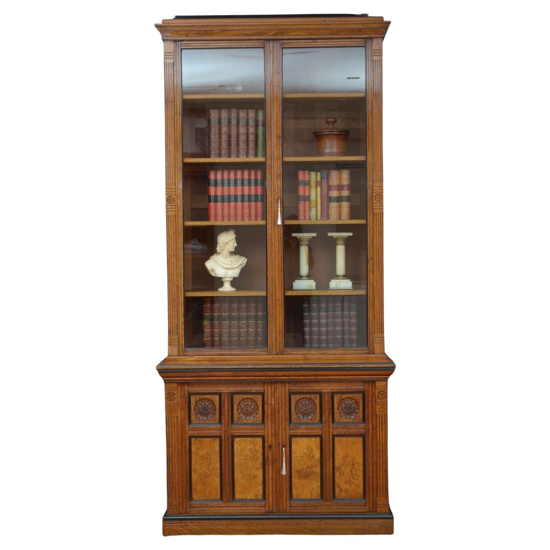Lamb of Manchester Aesthetic Movement Bookcase in Oak