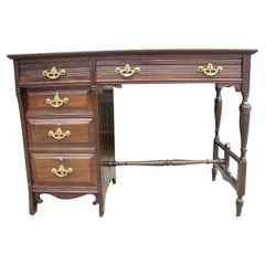 Lamb of Manchester, an Aesthetic Movement Walnut and Leather Writing Desk