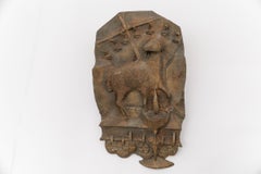 Lamb on Bible with chalice – bronze wall plaque from an Eastern European church