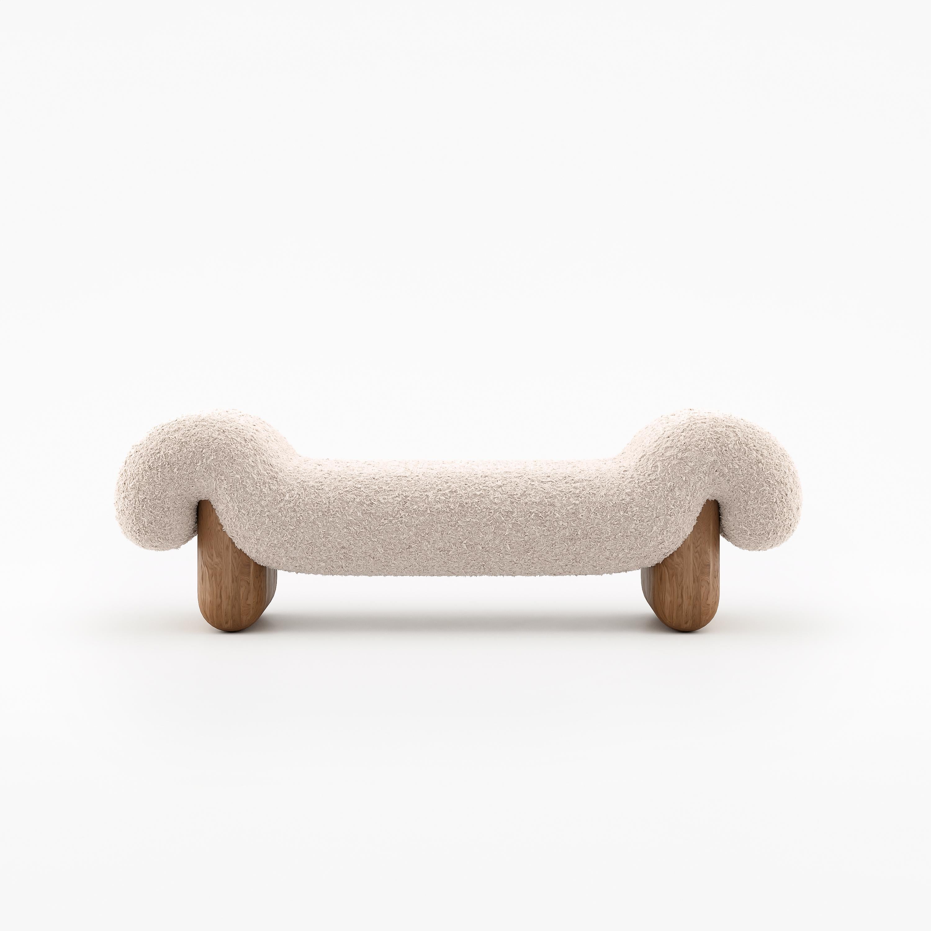 Lamb Ottoman by NUMO
Dimensions: D 166 x W 60 x H 53 cm
Materials: Faux Lamb Fur, Wood
Customizable Size. Please contact us.

 Vladimir Naumov is a professional architect, designer and artist.

While designing the furniture he tries to reach the